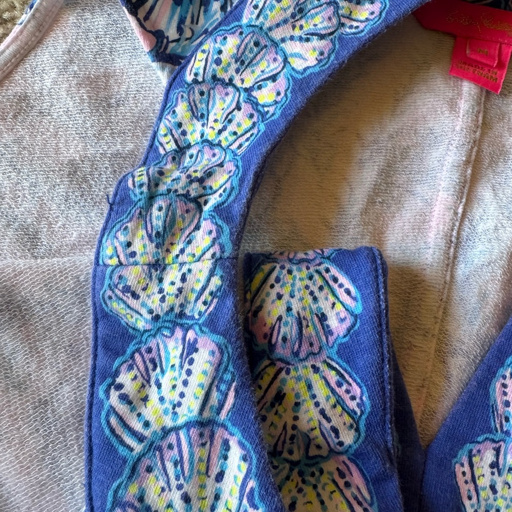 Lilly Pulitzer Sleeveless Pink & Blue Printed V-Neck Dress - Picture 7 of 12